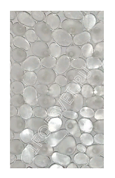 Коврик в ванну Камушки антискользящий на присосках, 36х69 см, прозрачный силикон
