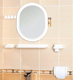 Зеркало овальное с набором для ванной L-2002