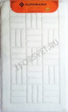 Комплект ковриков  для ванной и туалета Стандарт 2, 60*100/60*50 белый